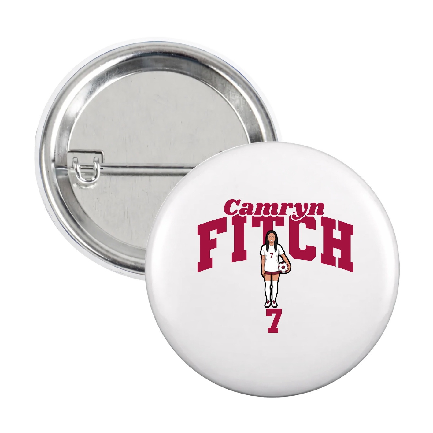 Game Day Button — Signature Arch in White