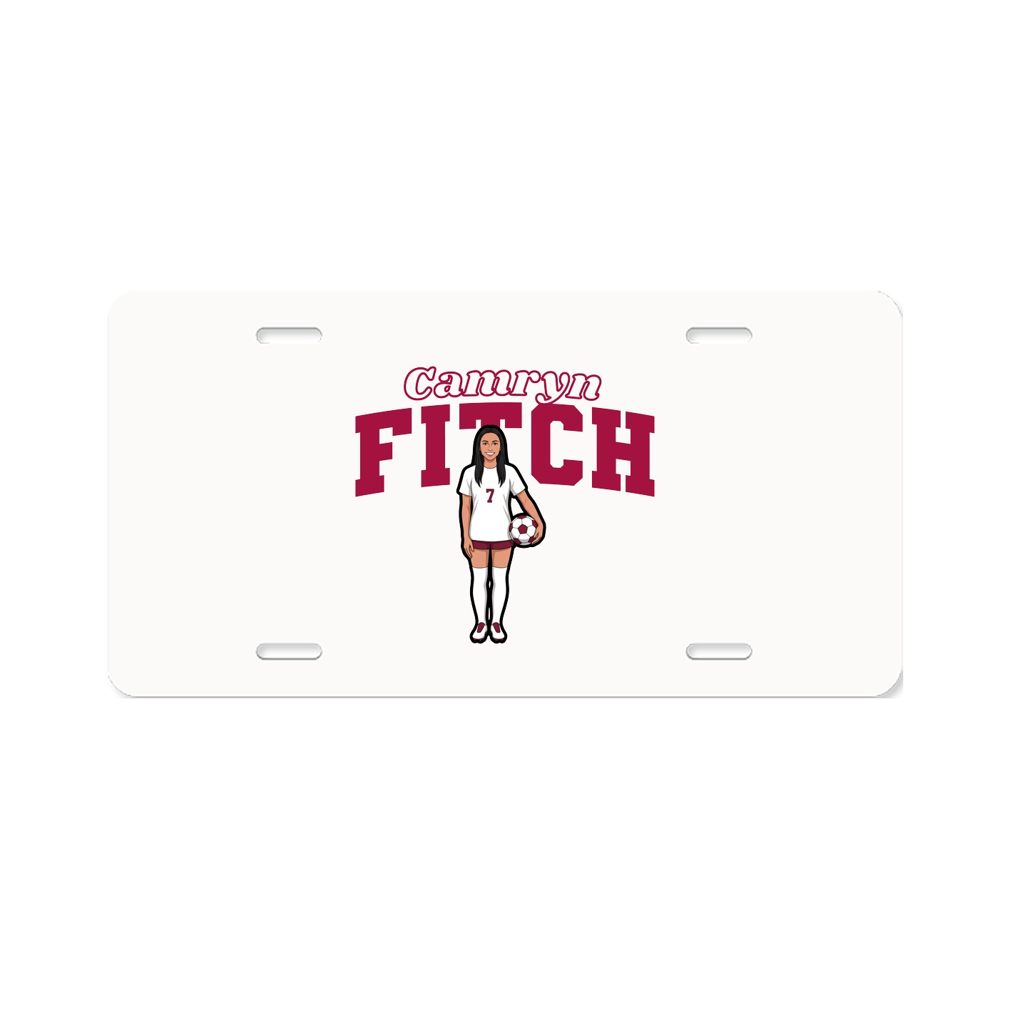 License Plate — Name Arch in Classic