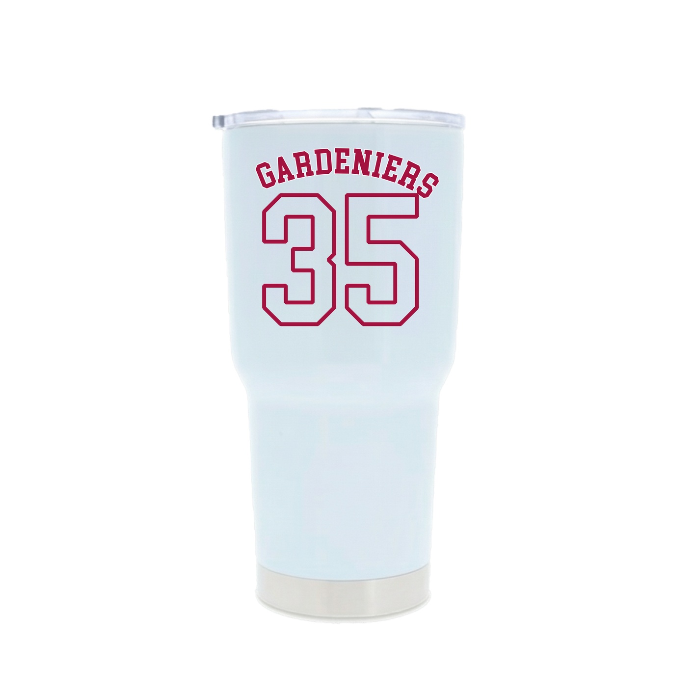 30oz Stainless Steel Tumbler — Shirsey Arch in White