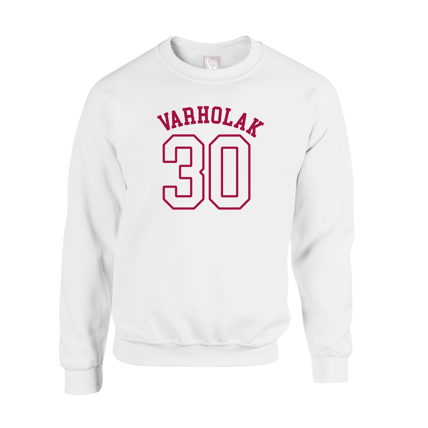 Fleece Crew — Shirsey Arch in White