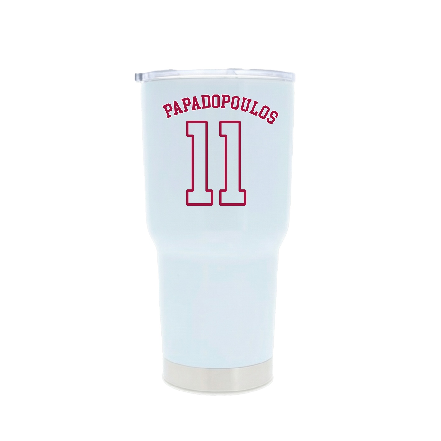 30oz Stainless Steel Tumbler — Shirsey Arch in White