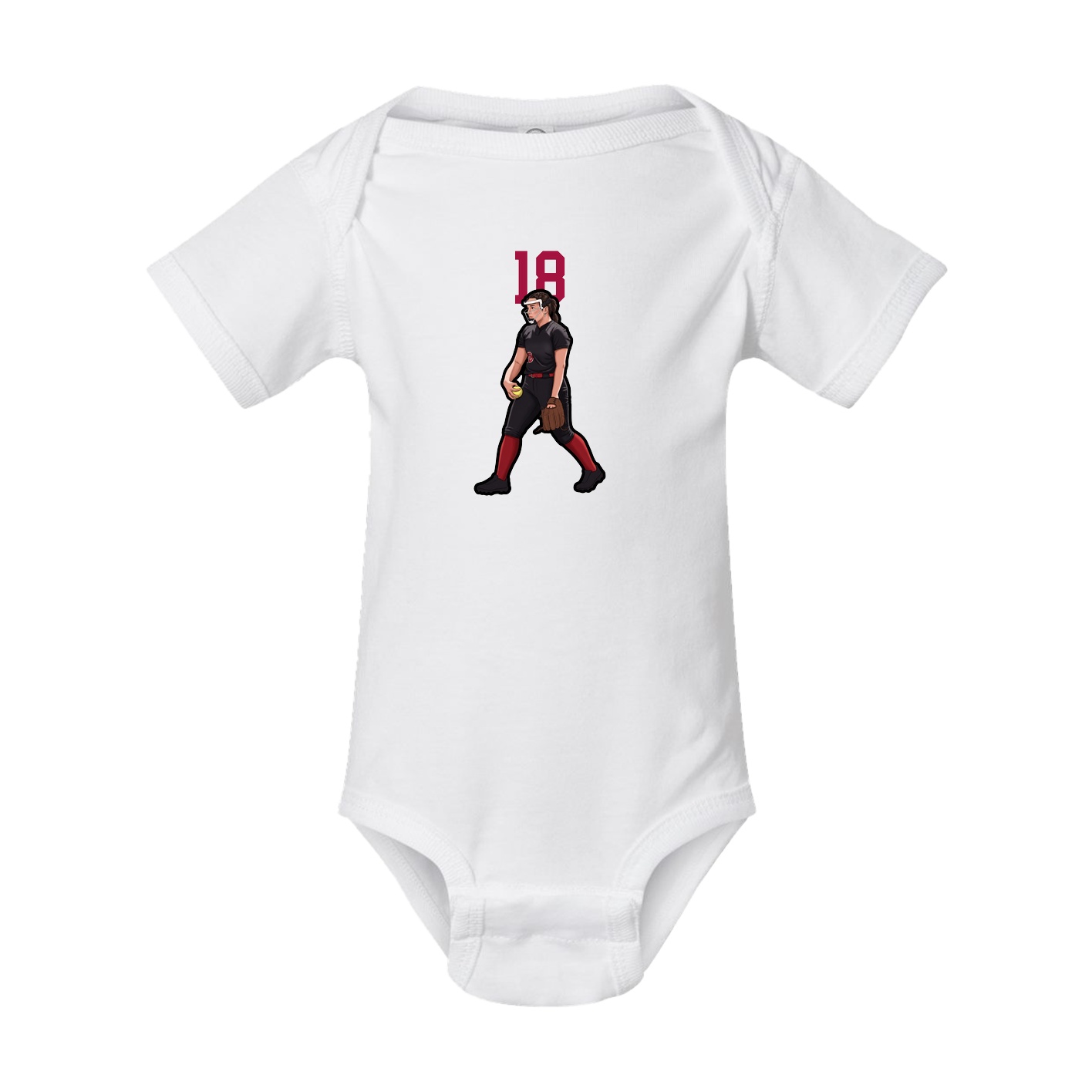 Baby Onesie — Number Top in White
