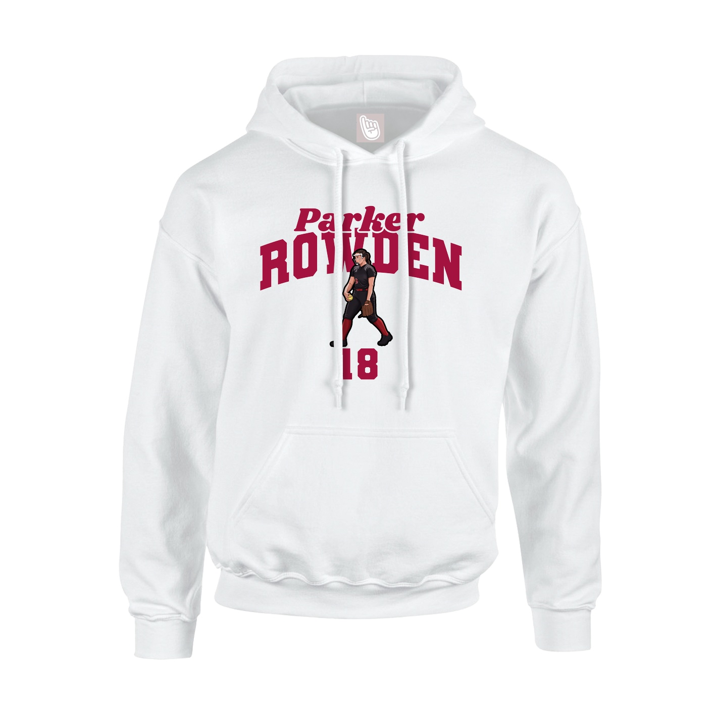 Youth Hoodie — Signature Arch in White