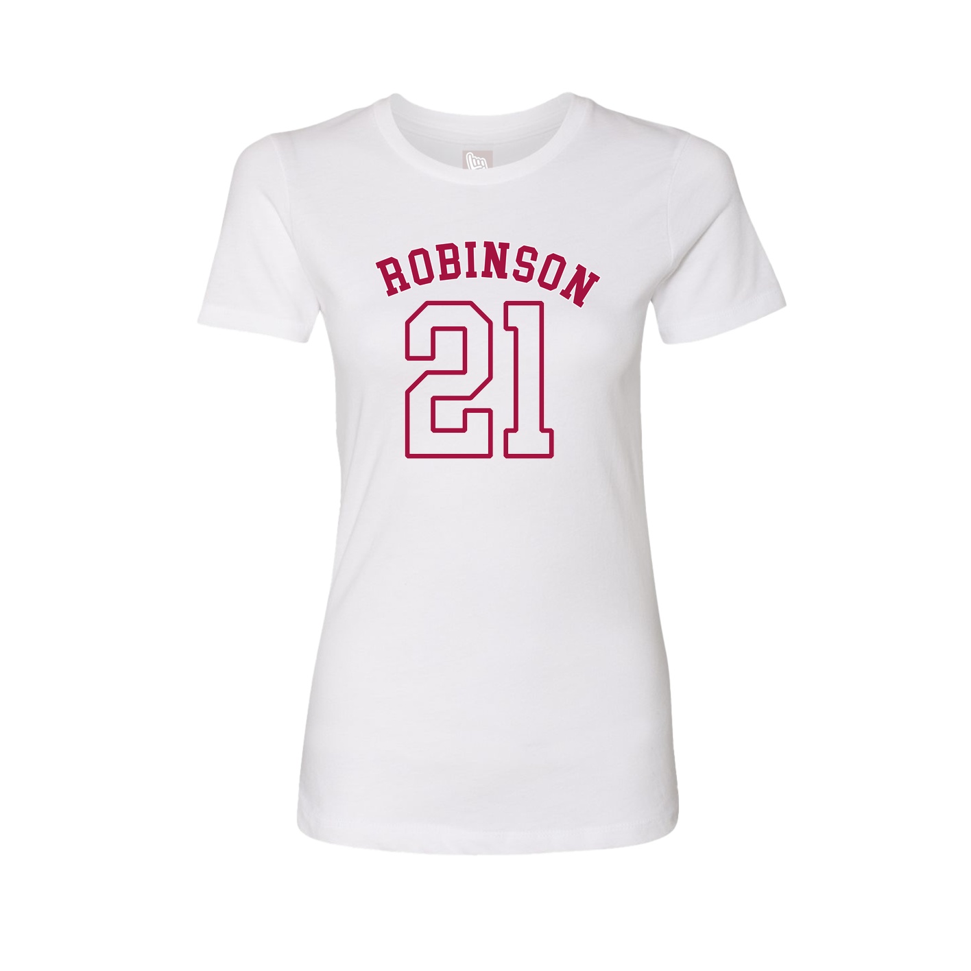 Fitted Women's Tee — Shirsey Arch in White