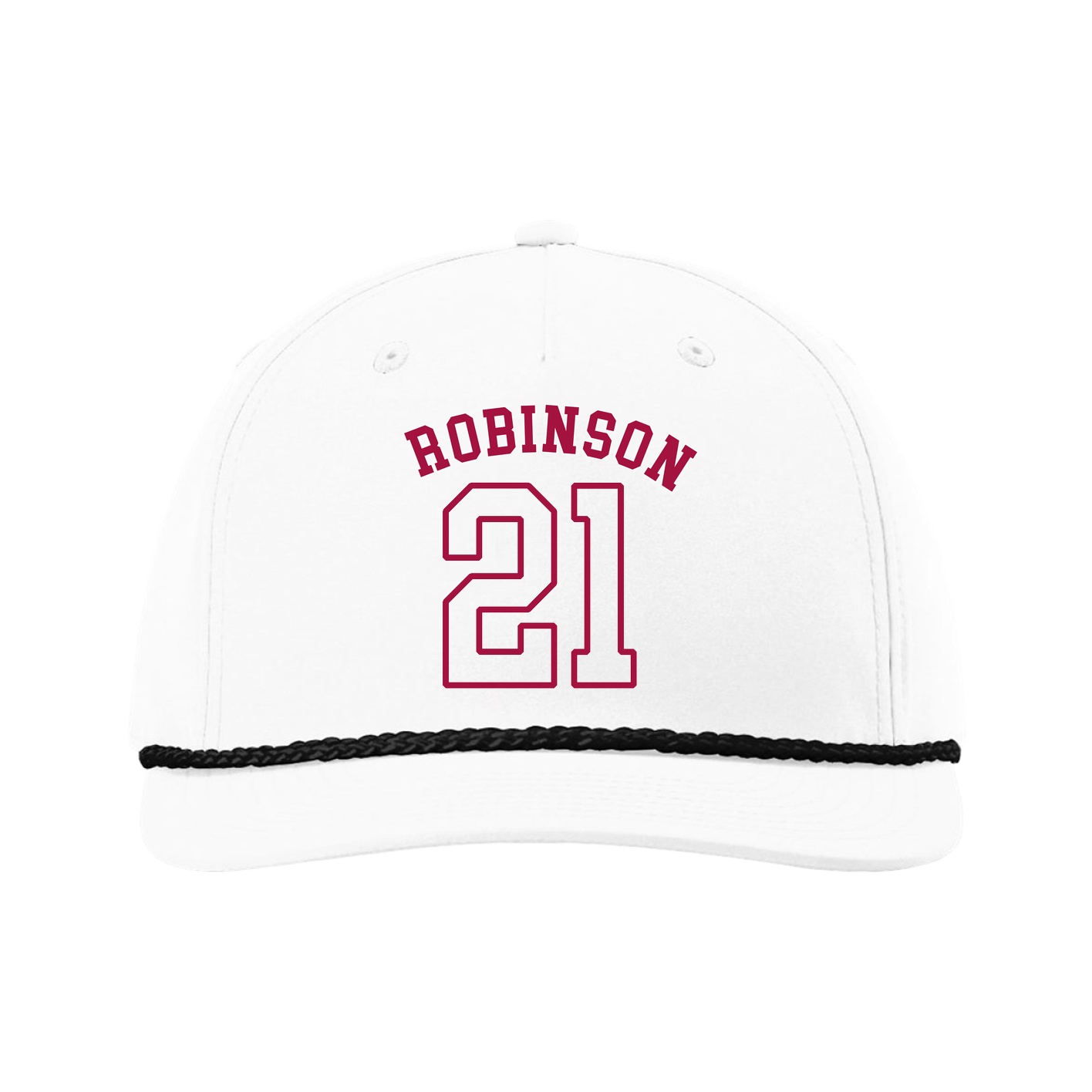 Five-Panel Classic Rope Cap — Shirsey Arch in White