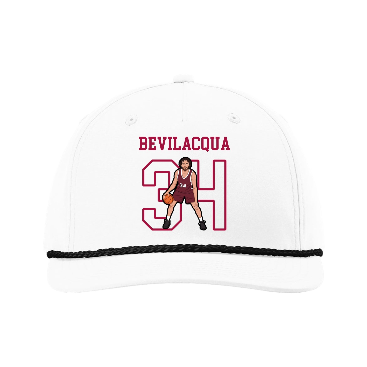 Five-Panel Classic Rope Cap — Shirsey in White