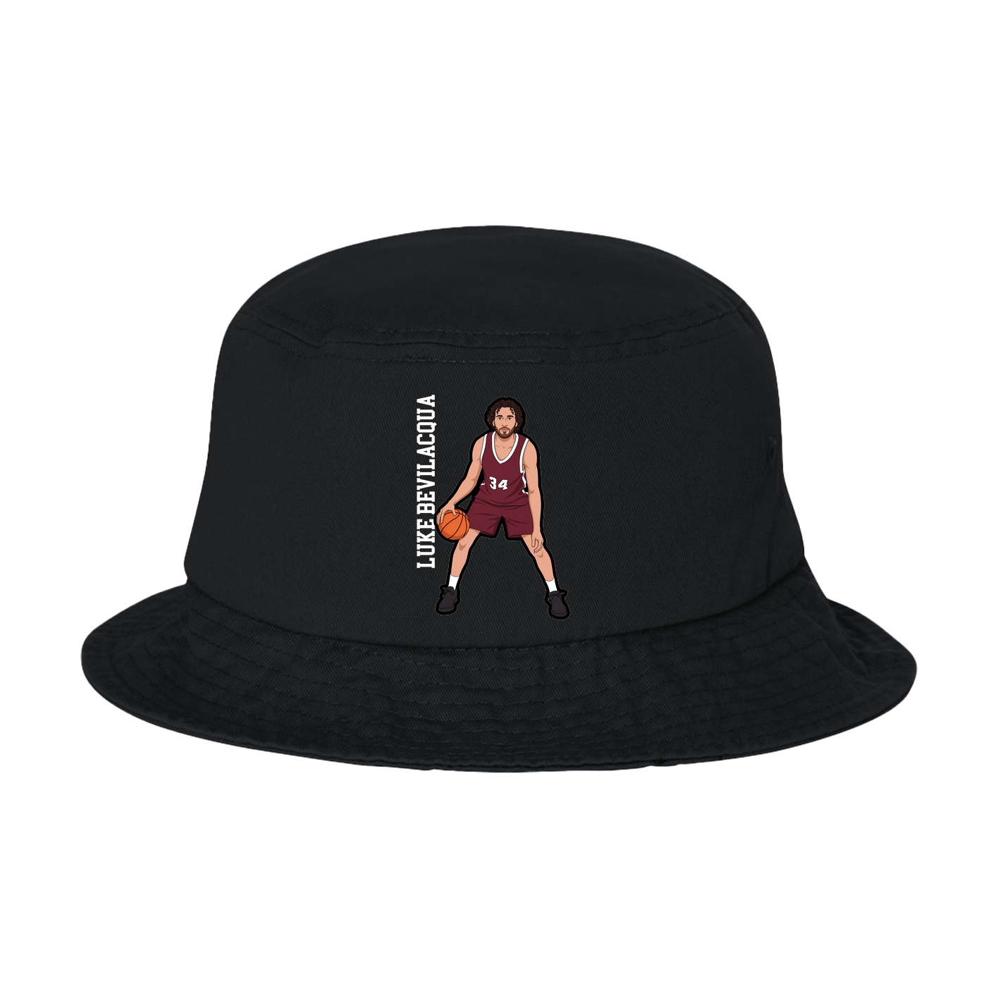 Bucket Cap — Name Vertical in Black