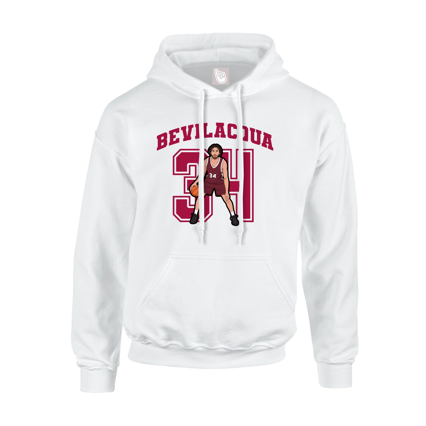Hoodie — Number in White