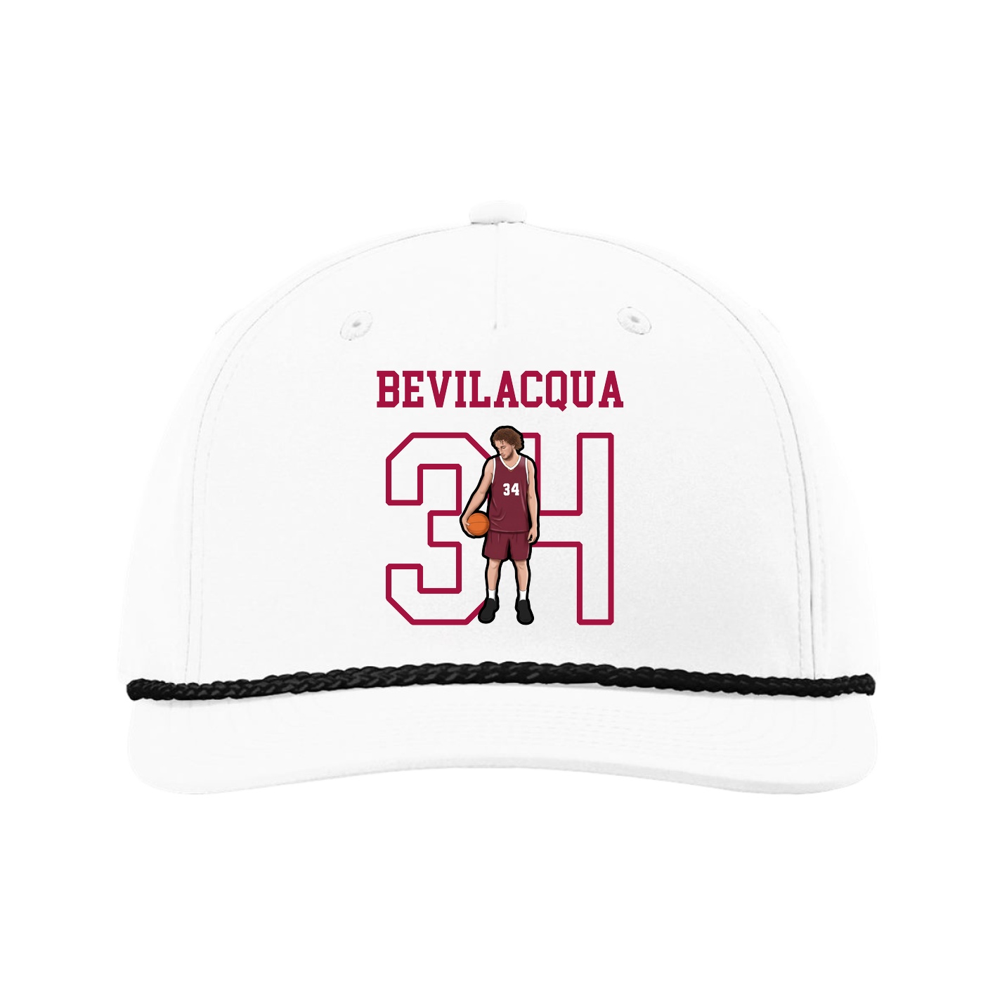 Five-Panel Classic Rope Cap — Shirsey in White