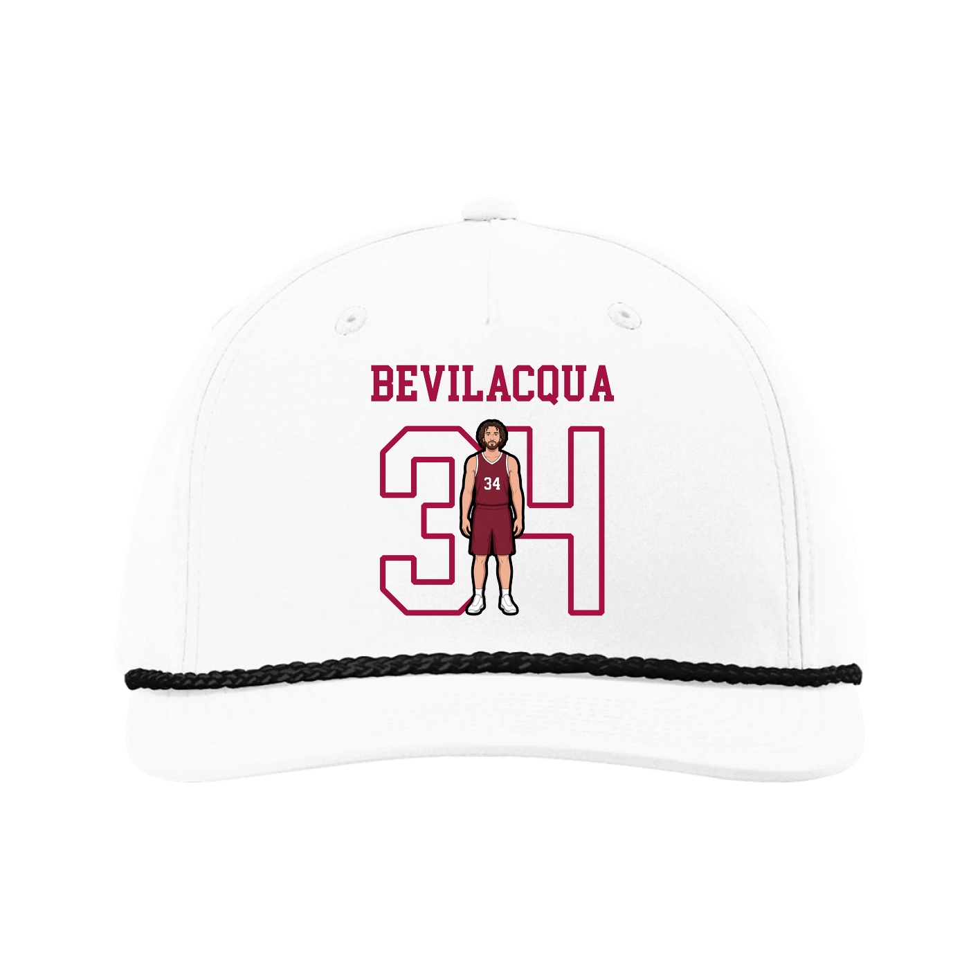 Five-Panel Classic Rope Cap — Shirsey in White