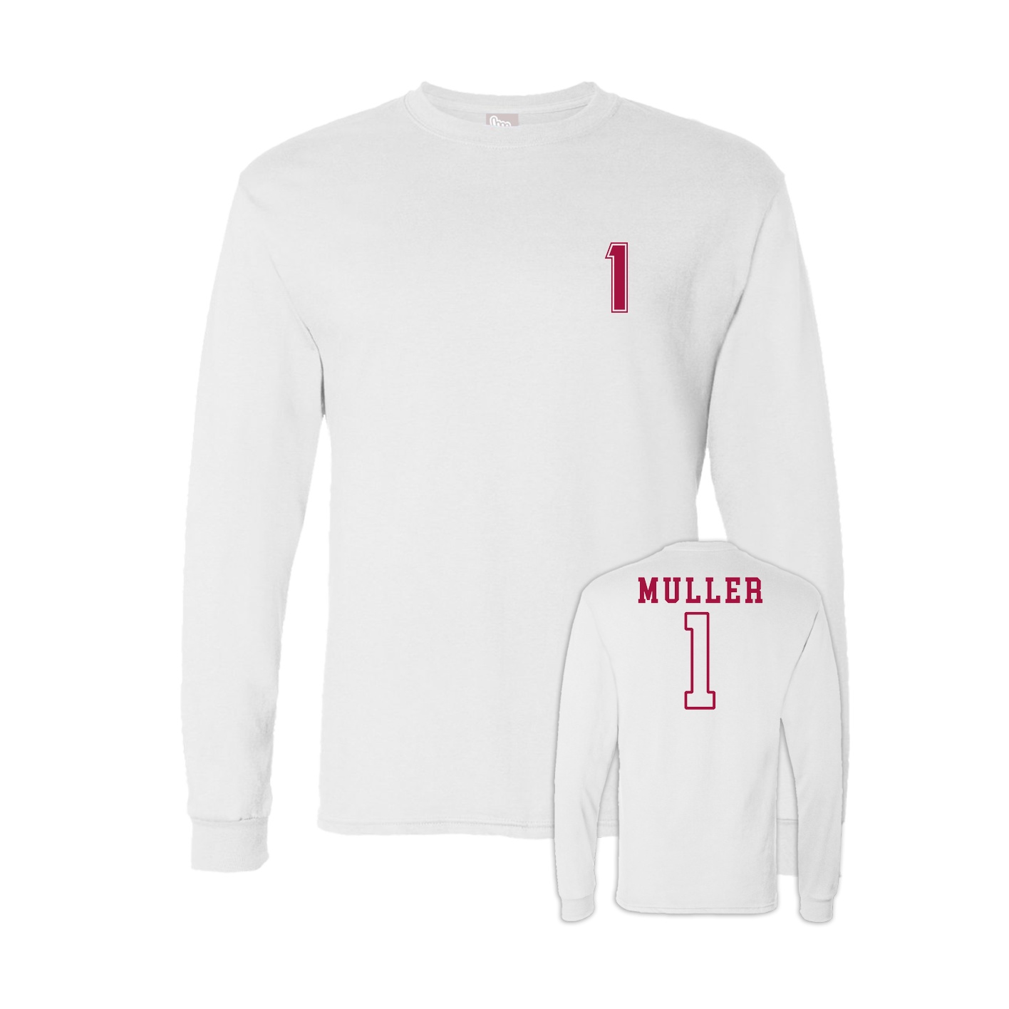 Long Sleeve Tee — Chest Back in White