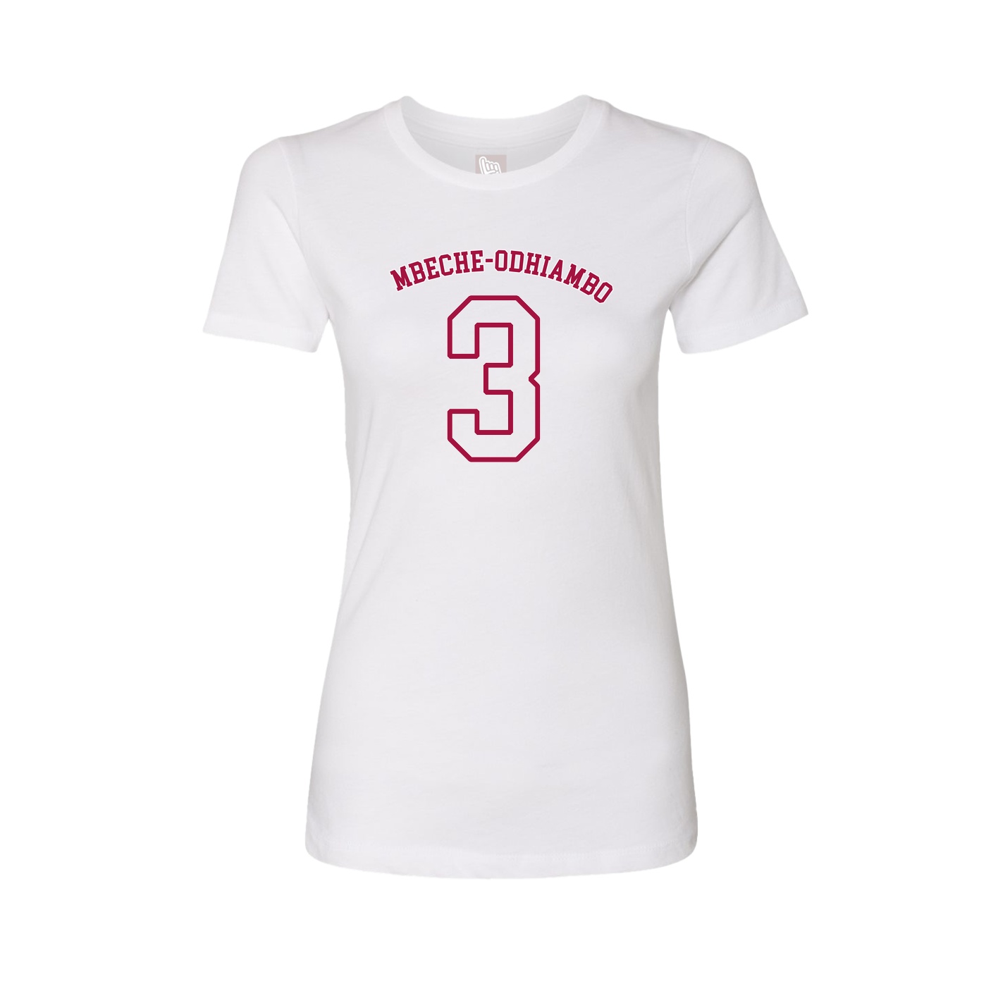 Fitted Women's Tee — Shirsey Arch in White