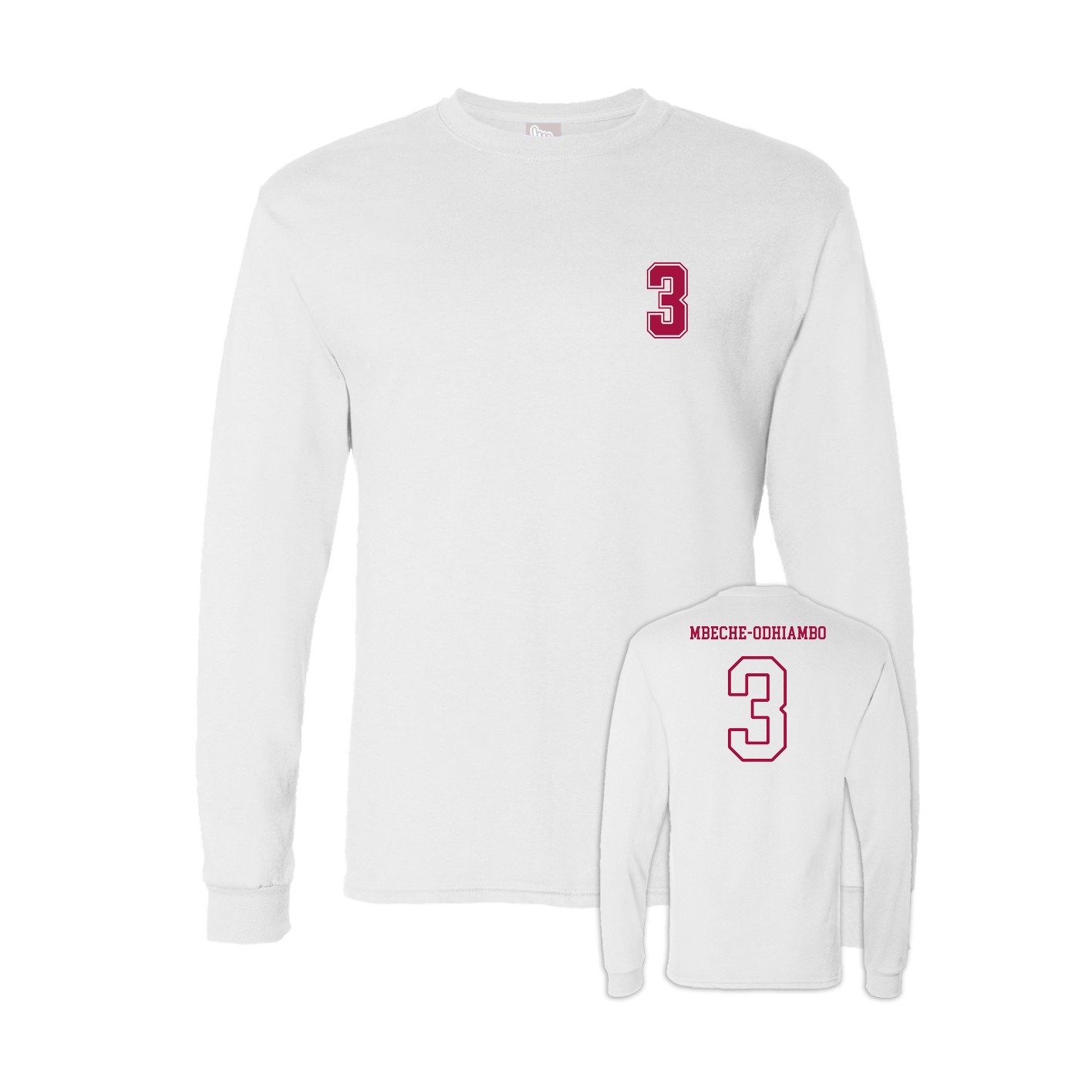 Long Sleeve Tee — Chest Back in White