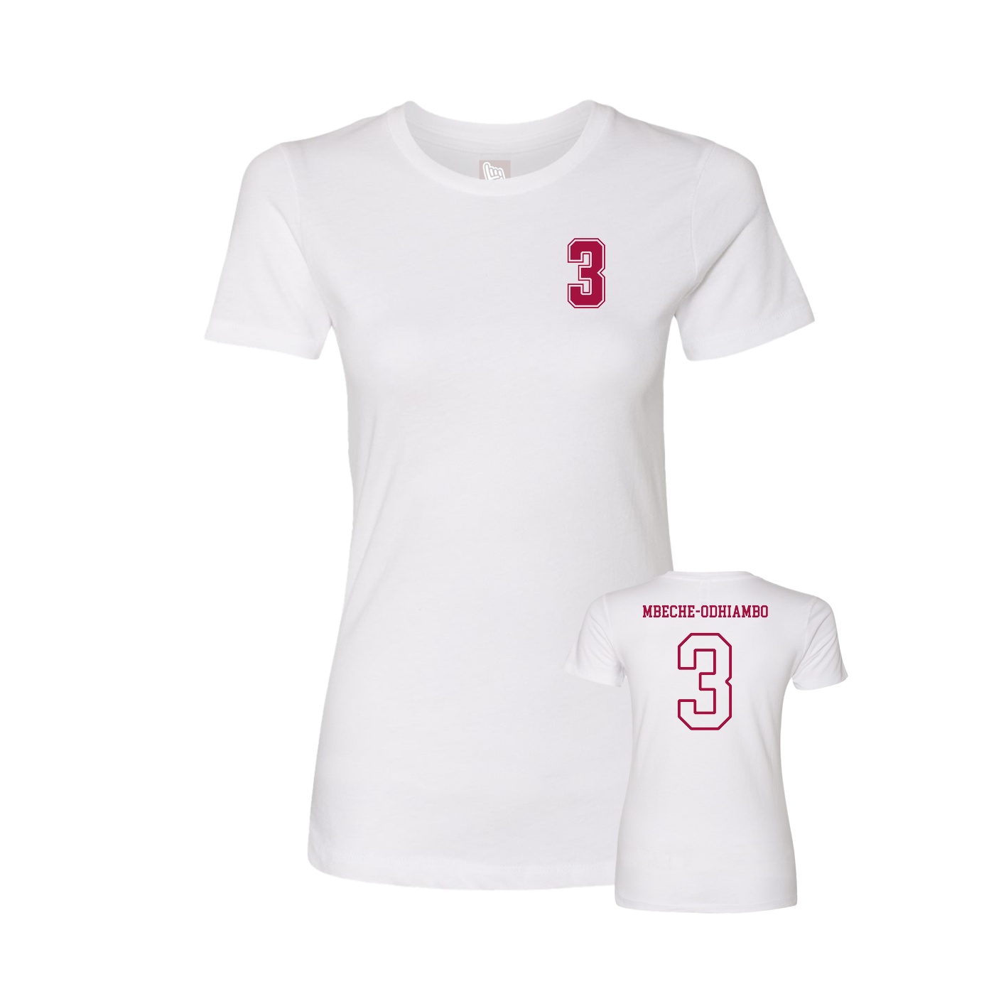 Fitted Women's Tee — Chest Back in White