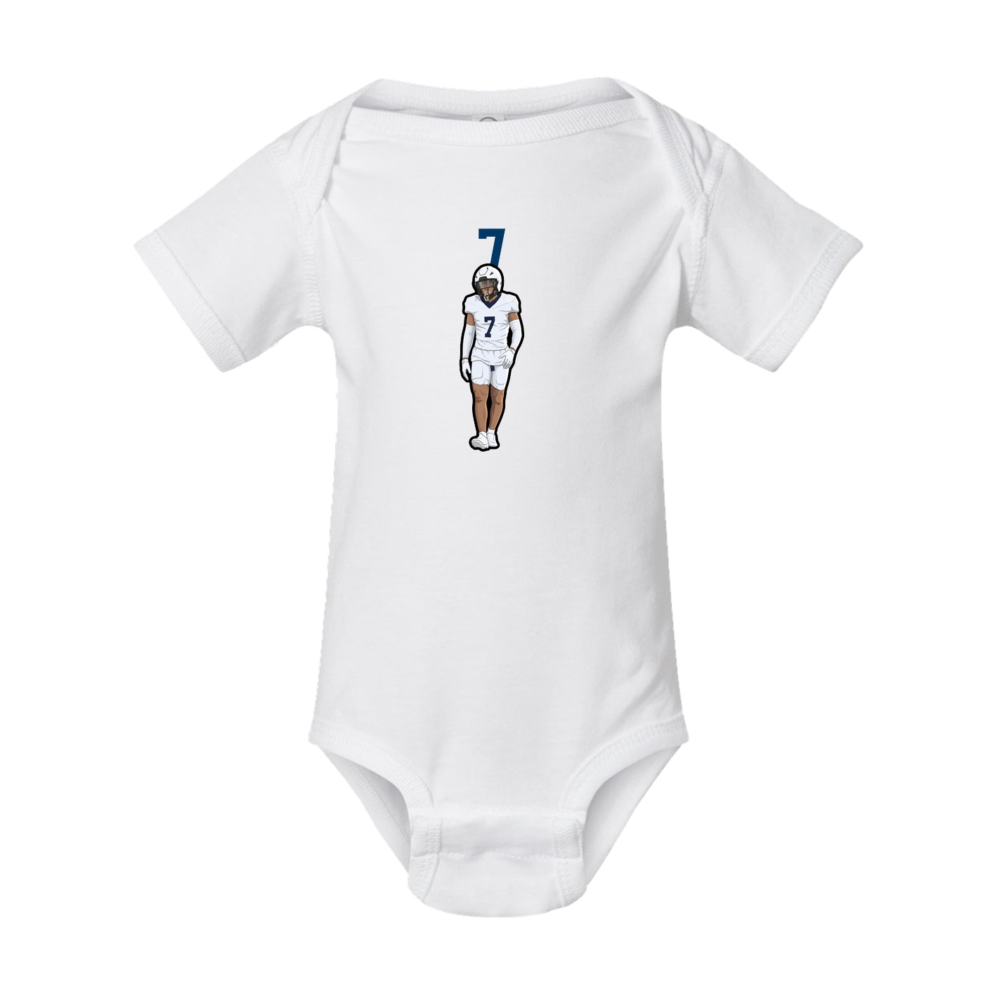 Baby Onesie — Number Top in White