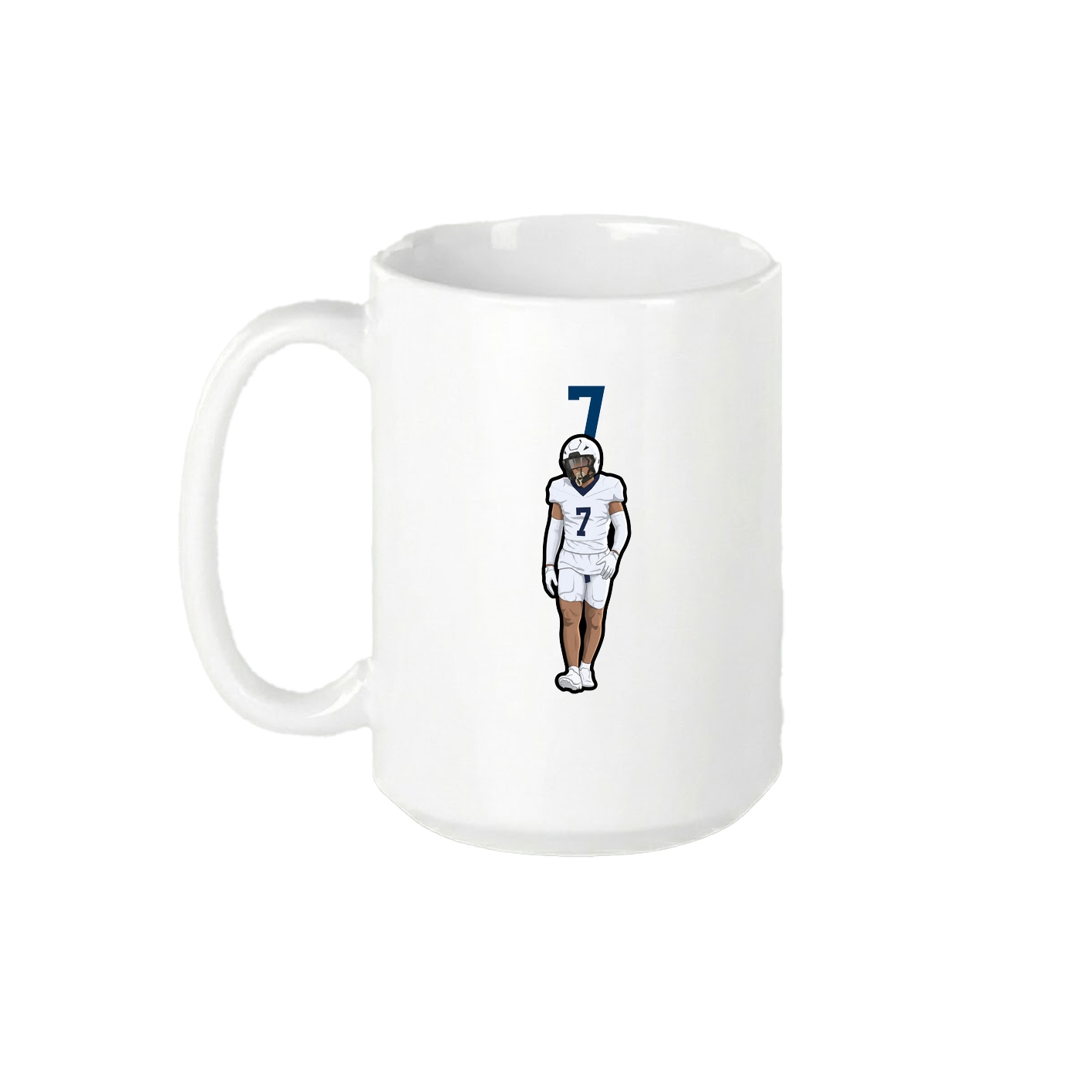 15oz Coffee Mug — Number Top in White