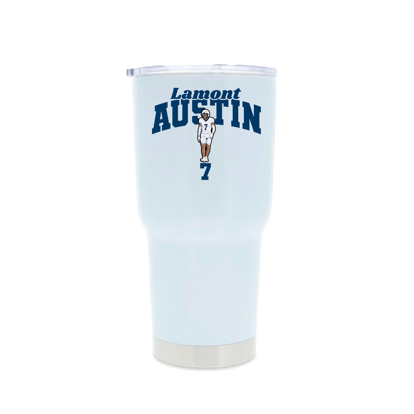 30oz Stainless Steel Tumbler — Signature Arch in White