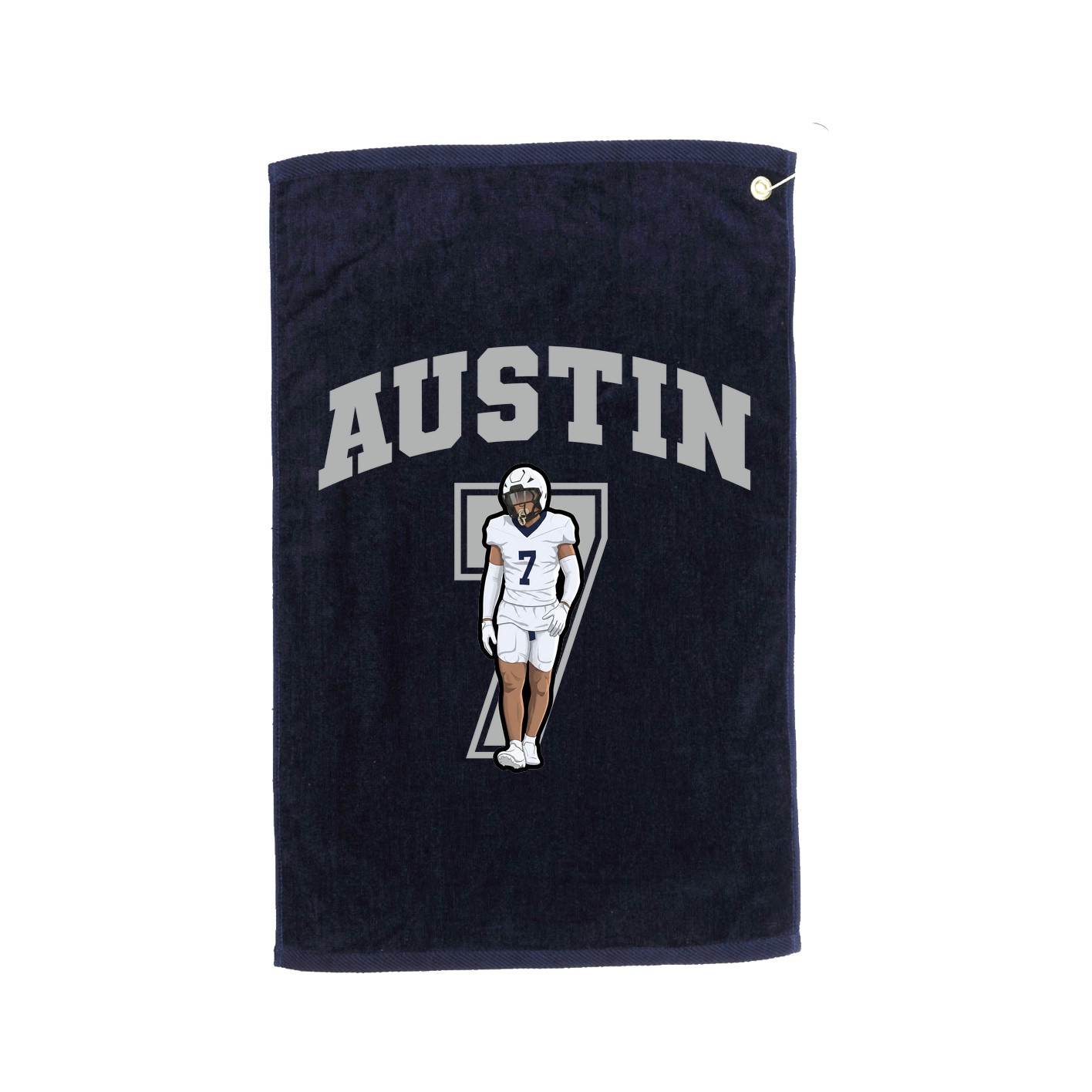 Golf Towel — Number in Navy