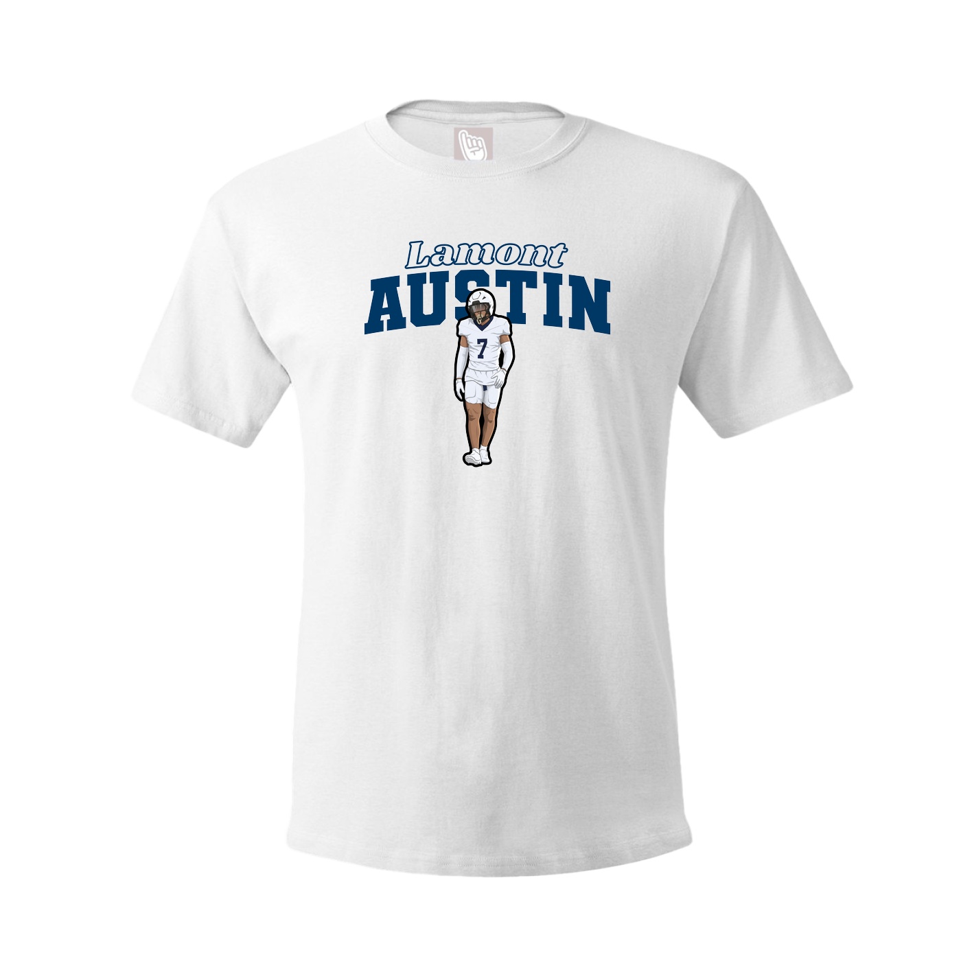 Youth Tee — Name Arch in White