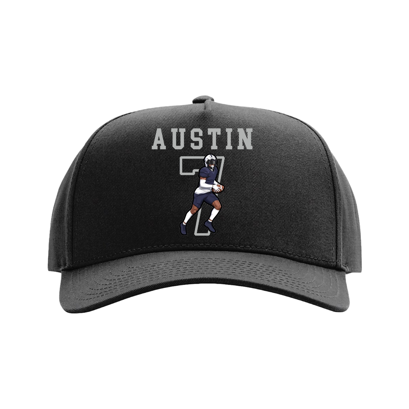 Full Fabric Five-Panel Champ Cap — Shirsey in Black