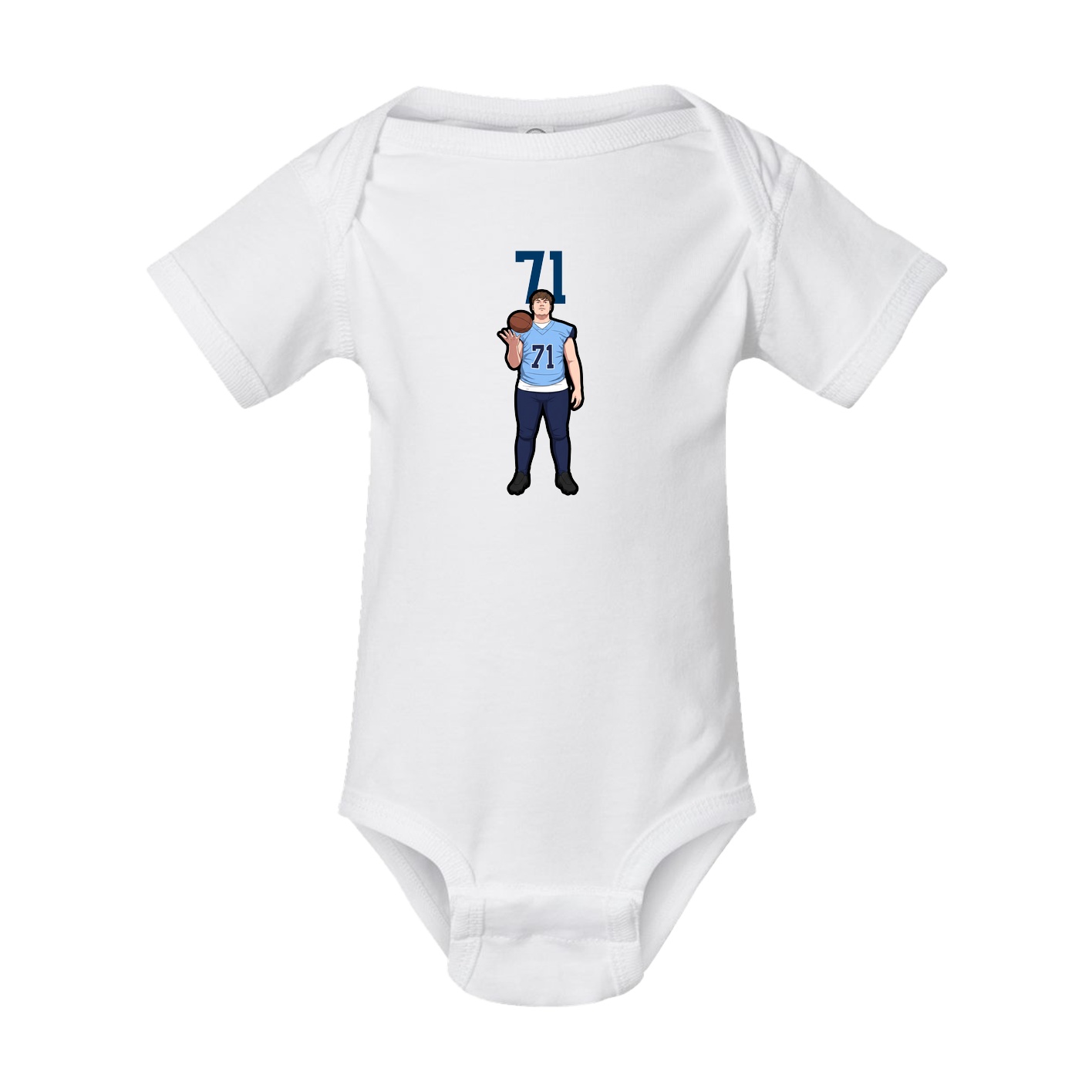 Baby Onesie — Number Top in White