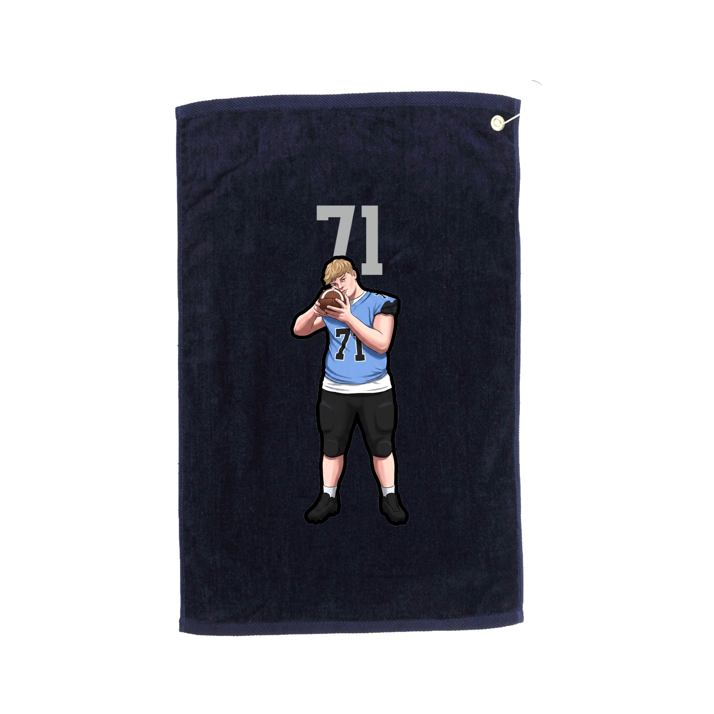 Golf Towel — Number Top in Navy