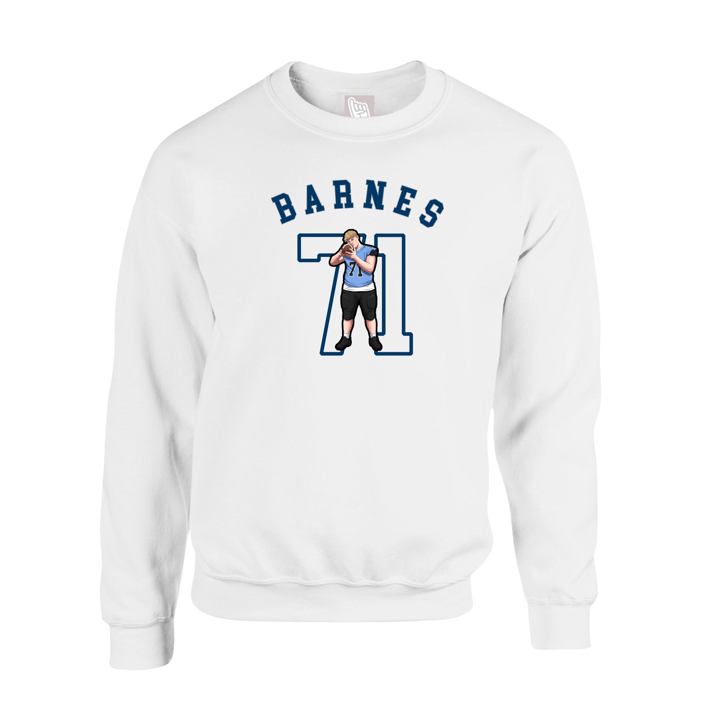 Fleece Crew — Shirsey Arch in White