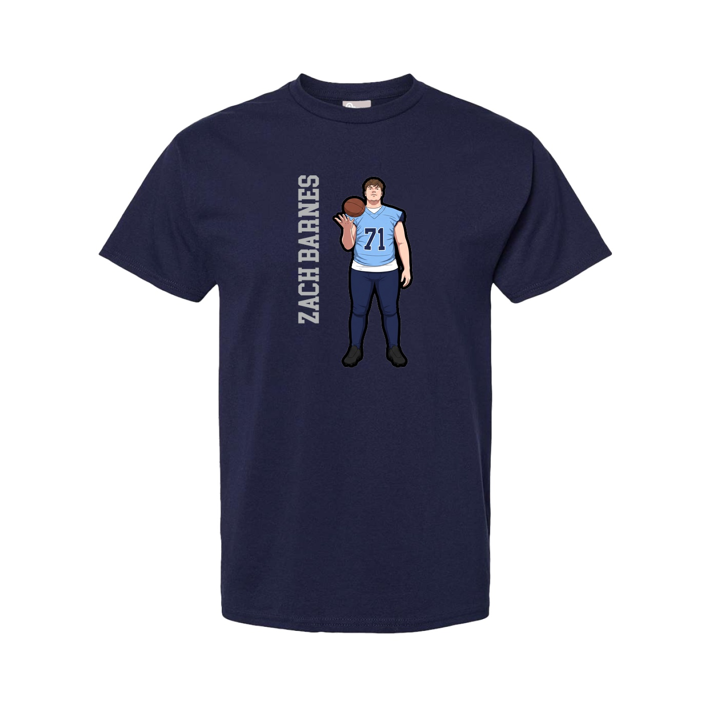 Tee — Name Vertical in Navy