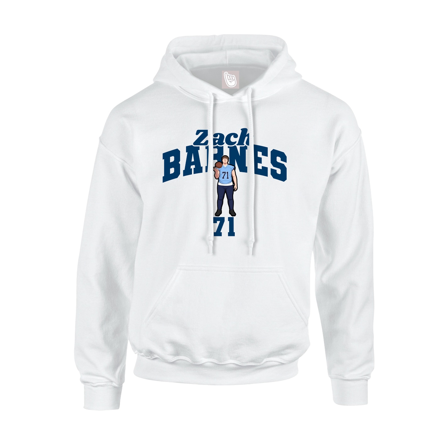 Hoodie — Signature Arch in White