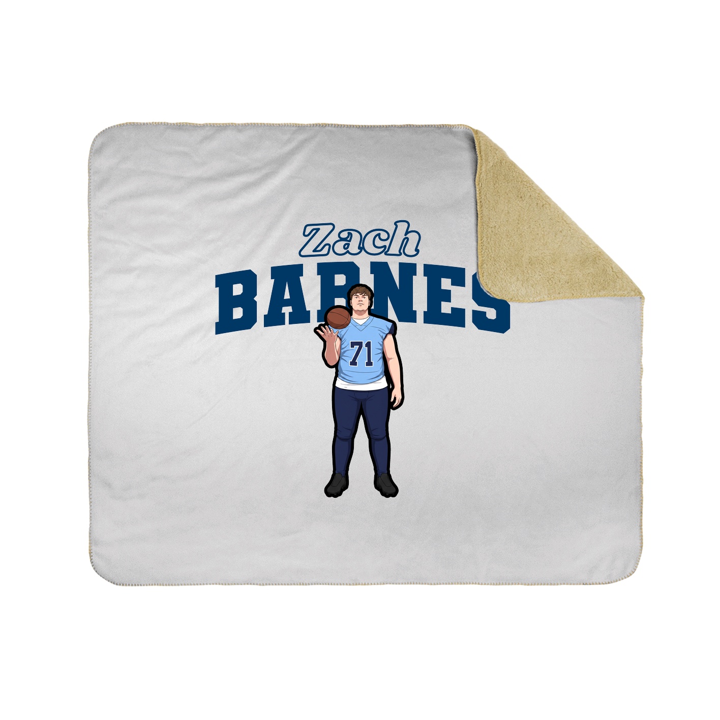 Throw Blanket — Name Arch in White