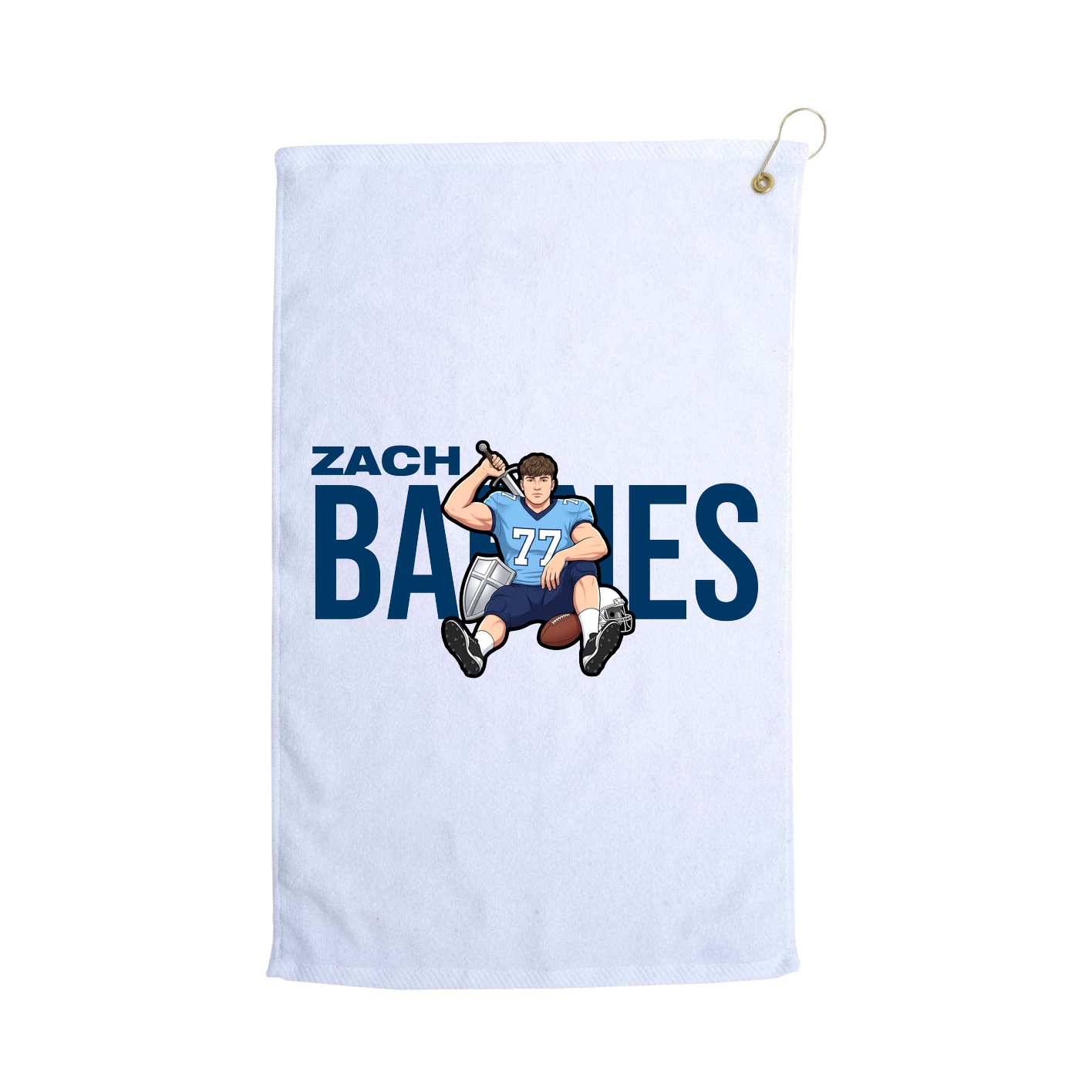 Golf Towel — Player Name in White