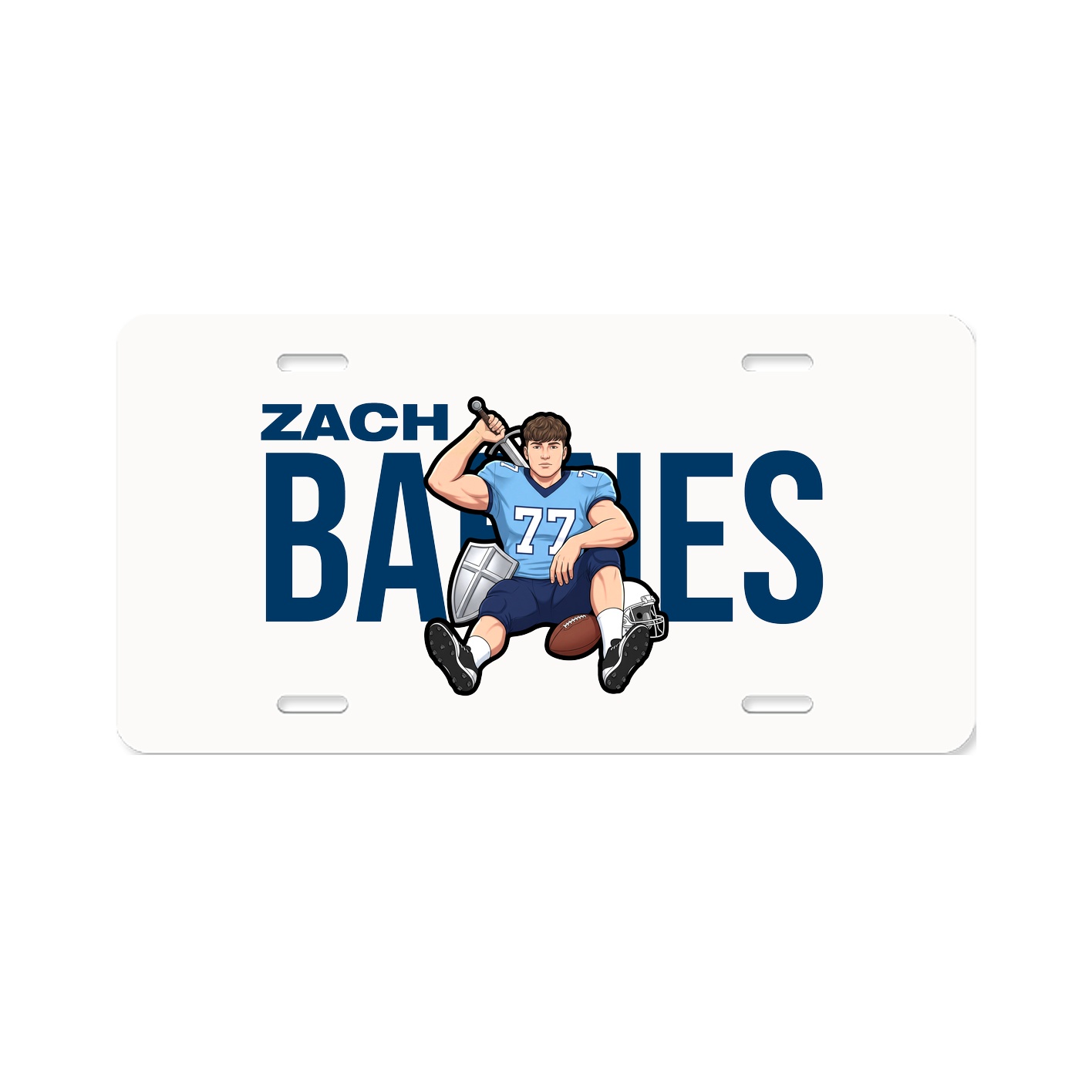 License Plate — Player Name in Classic