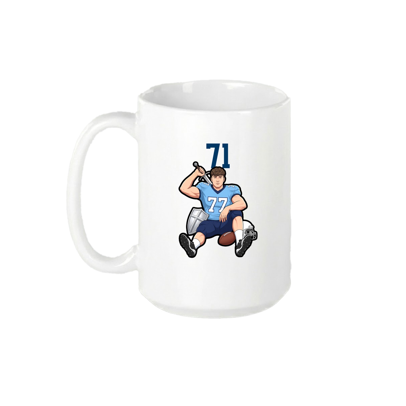 15oz Coffee Mug — Number Top in White