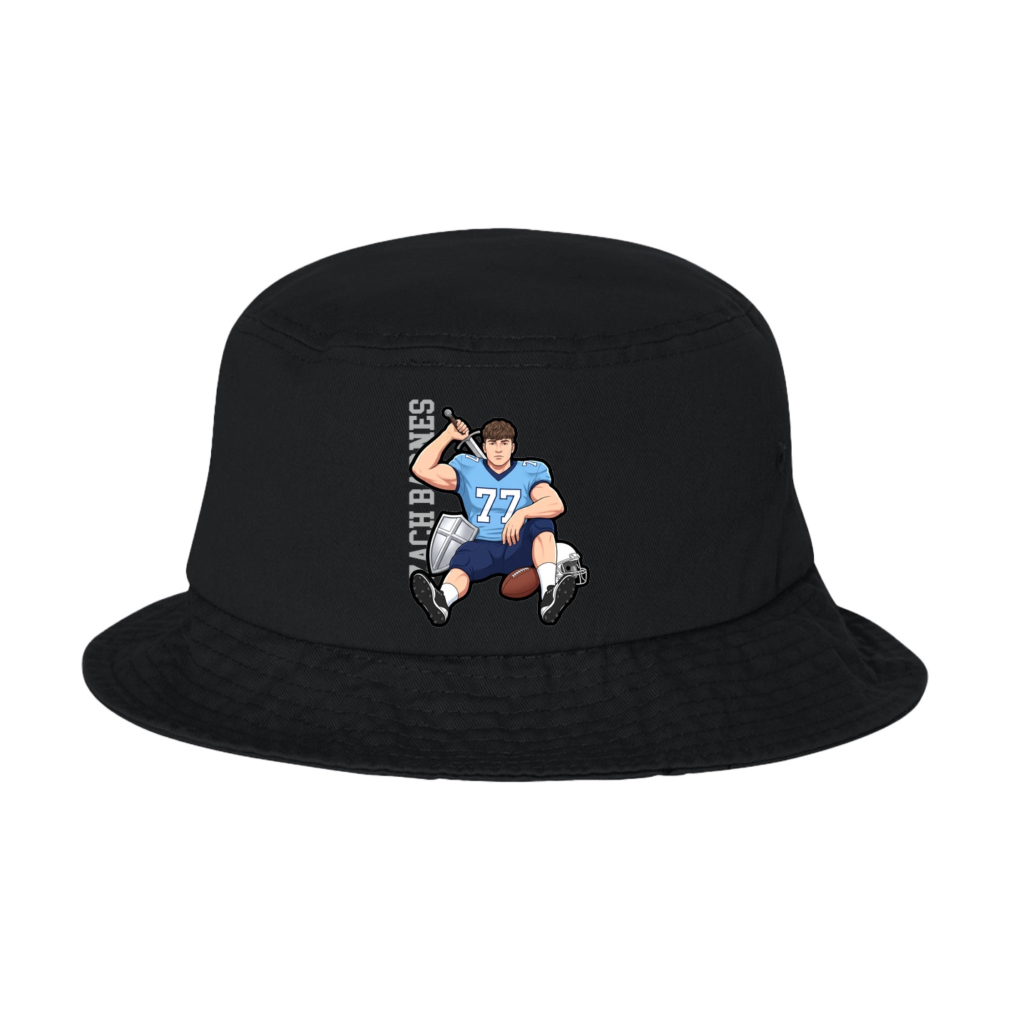 Bucket Cap — Name Vertical in Black