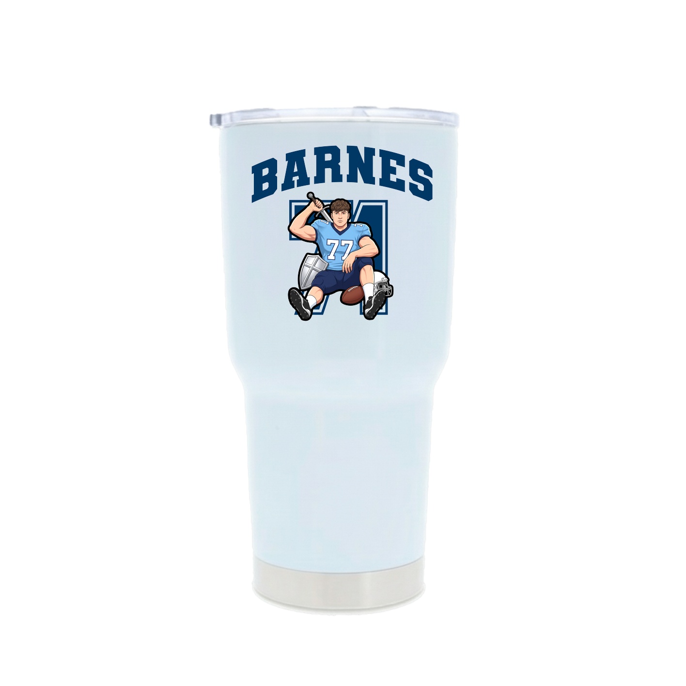 30oz Stainless Steel Tumbler — Number in White