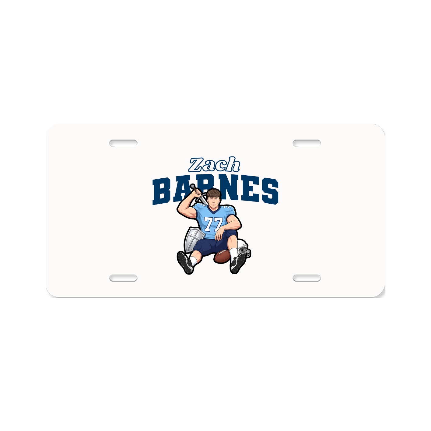 License Plate — Name Arch in Classic