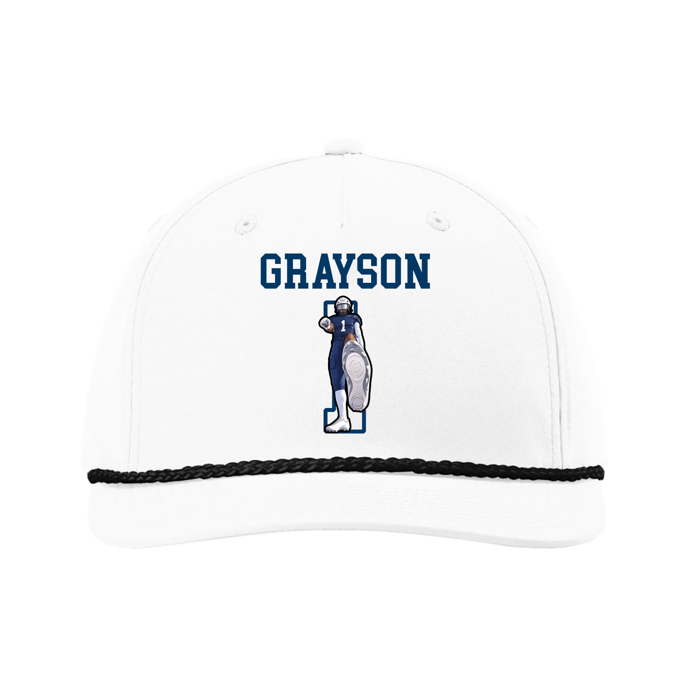 Five-Panel Classic Rope Cap — Shirsey in White