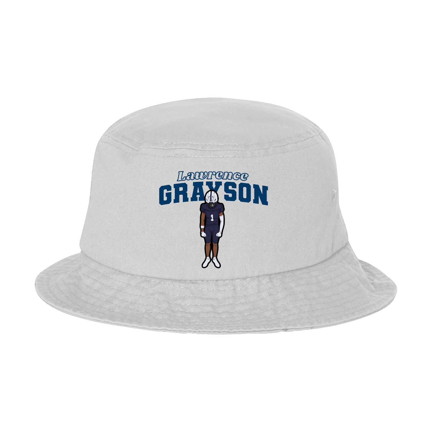 Bucket Cap — Name Arch in White