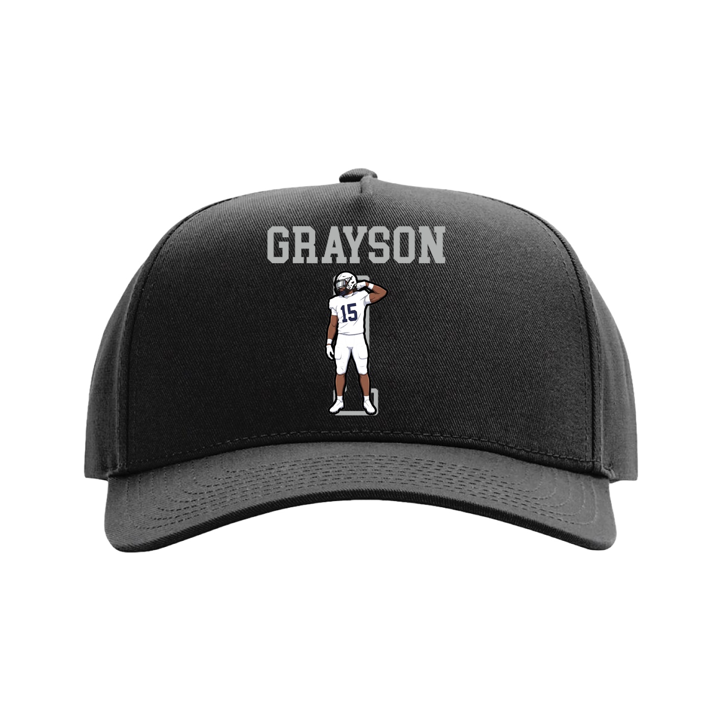 Full Fabric Five-Panel Champ Cap — Shirsey in Black