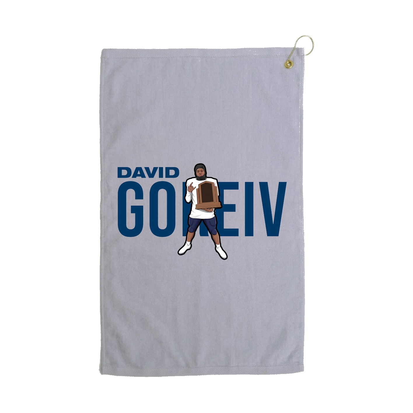 Golf Towel — Player Name in Grey