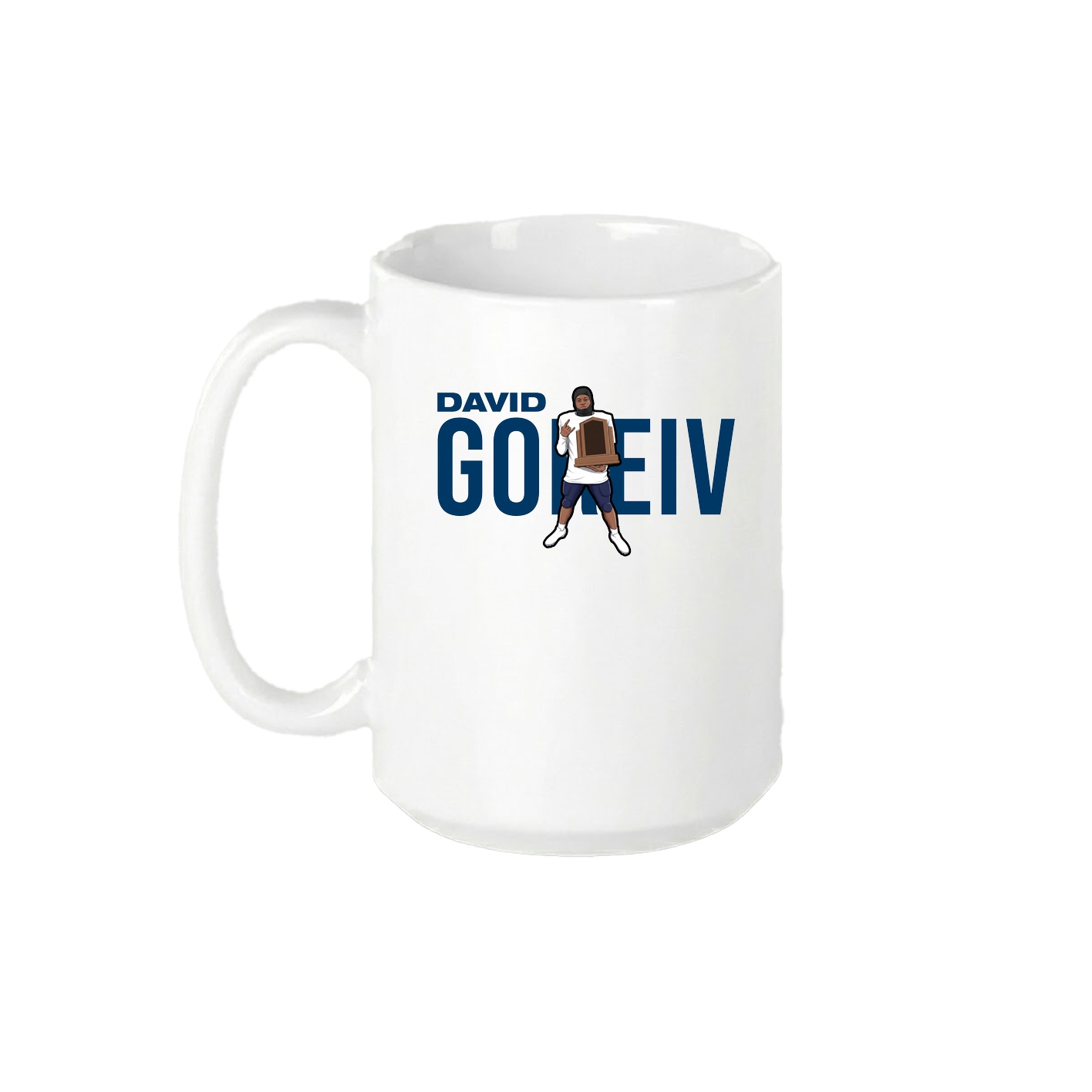 15oz Coffee Mug — Player Name in White