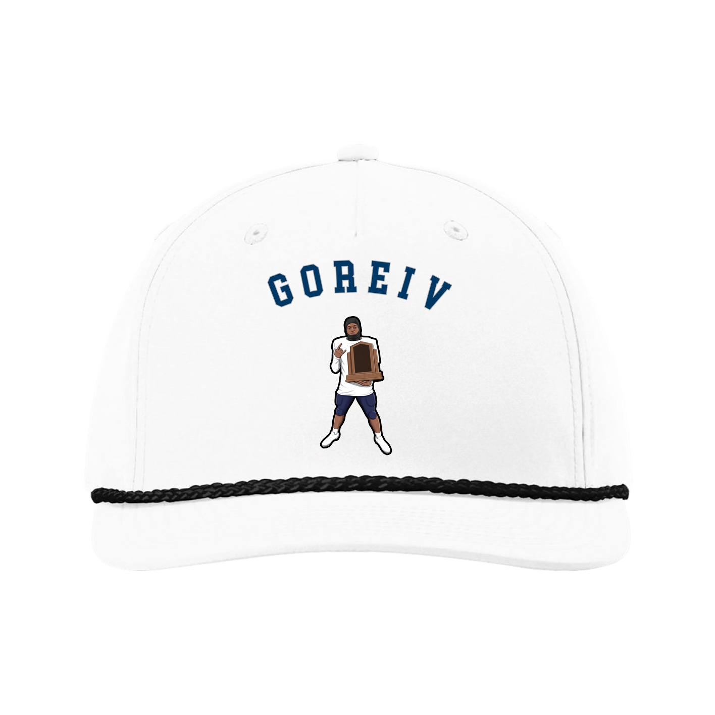 Five-Panel Classic Rope Cap — Shirsey Arch in White