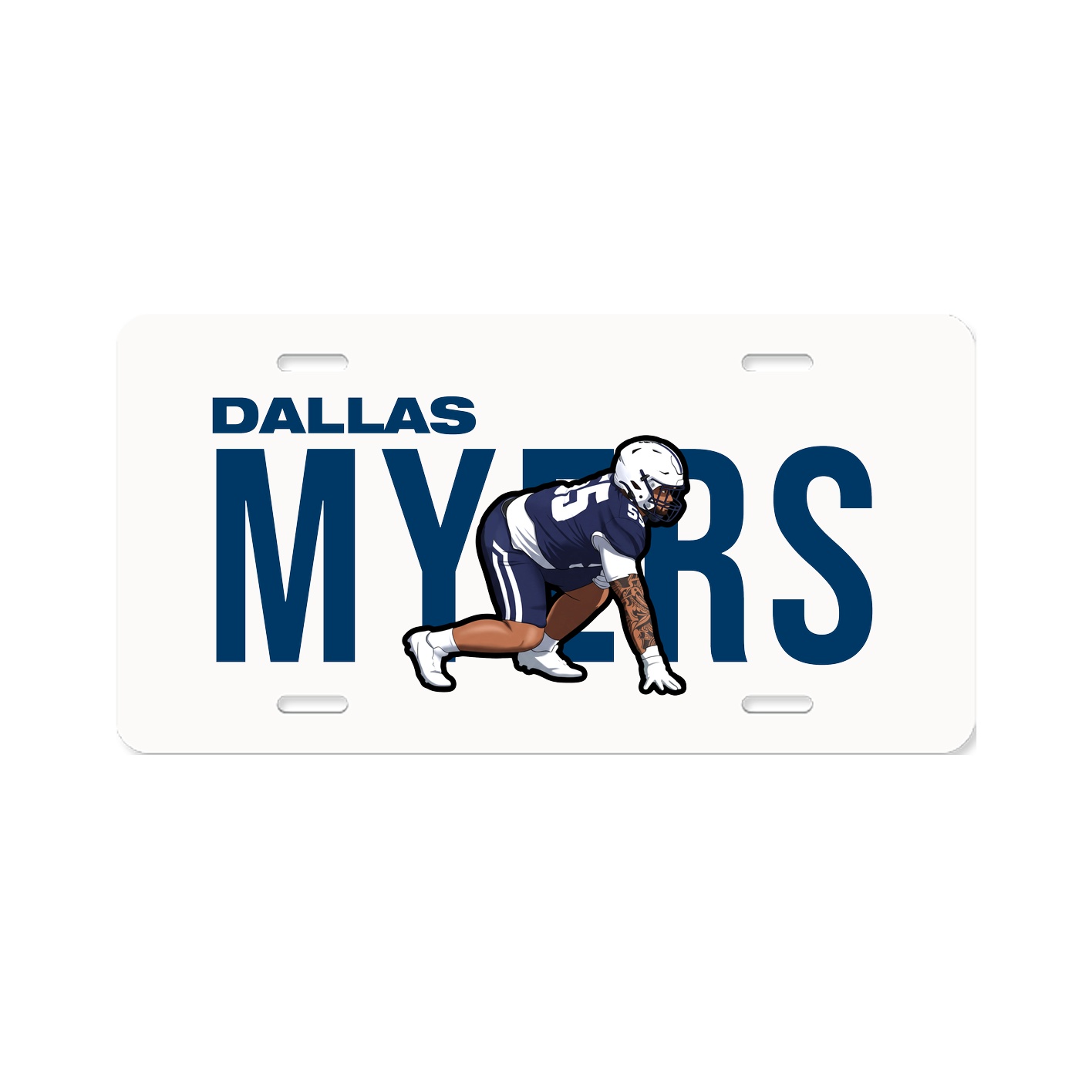 License Plate — Player Name in Classic