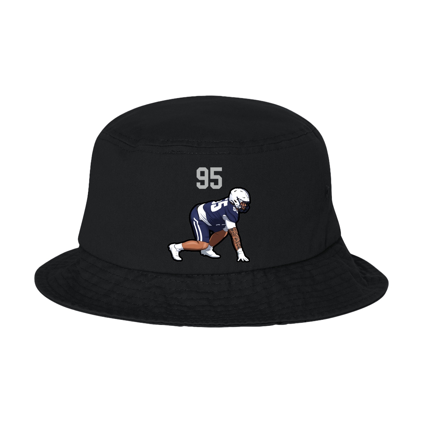 Bucket Cap — Number Top in Black