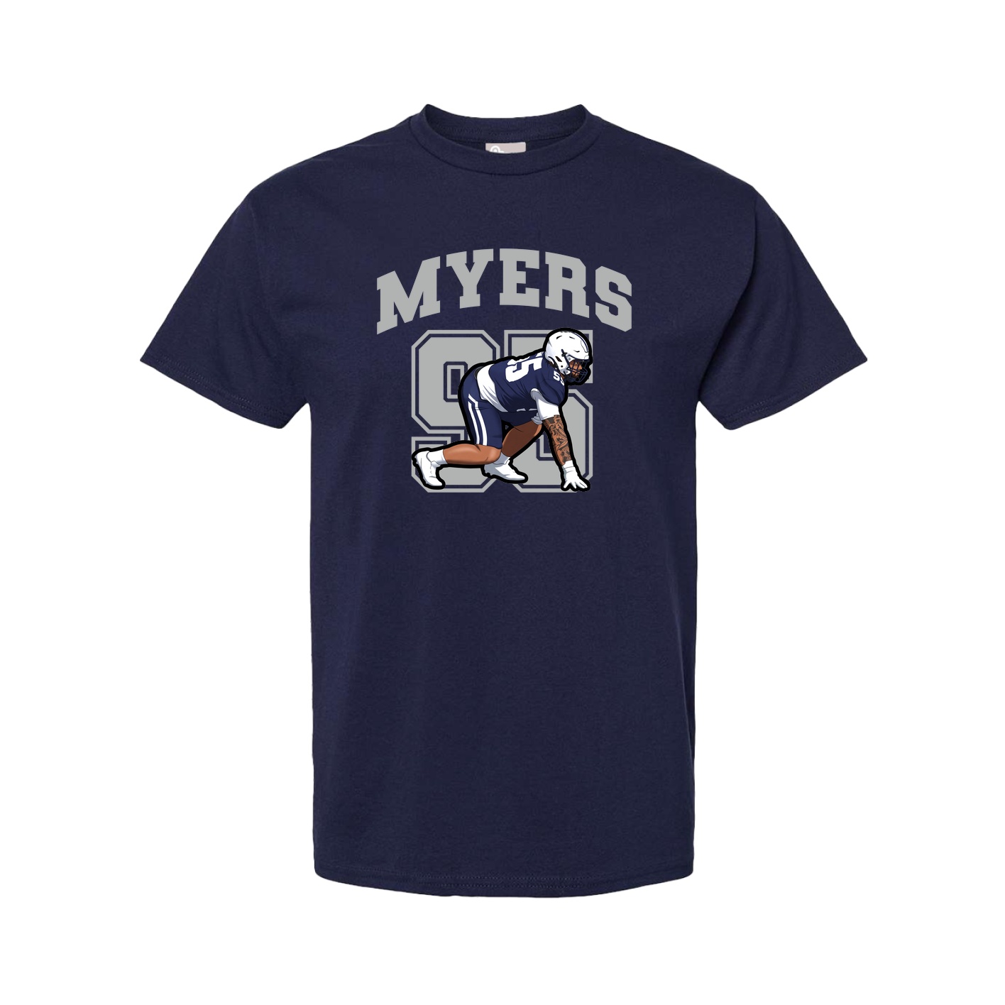Youth Tee — Number in Navy