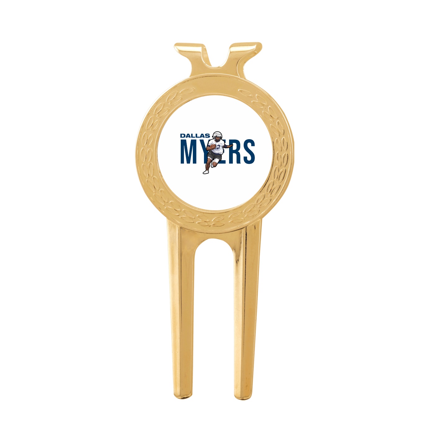 Divot Tool with Ball Marker — Player Name in Classic