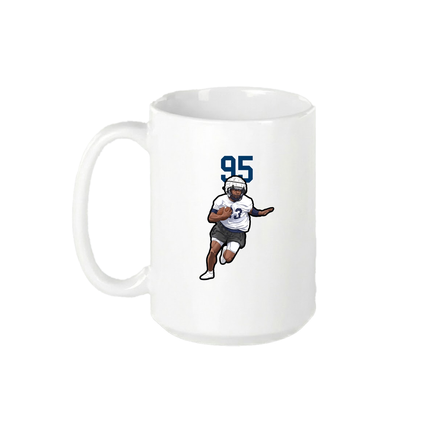 15oz Coffee Mug — Number Top in White