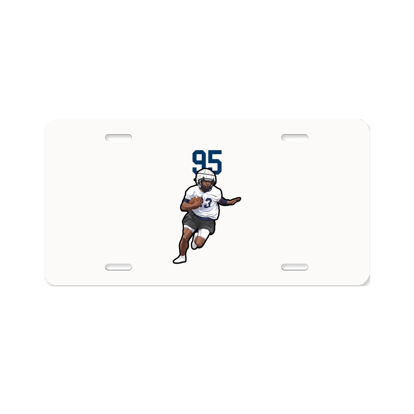 License Plate — Number Top in Classic