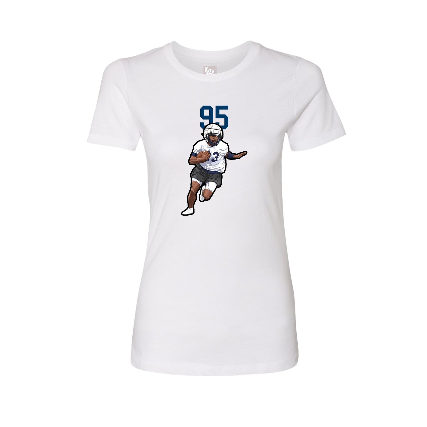 Fitted Women's Tee — Number Top in White