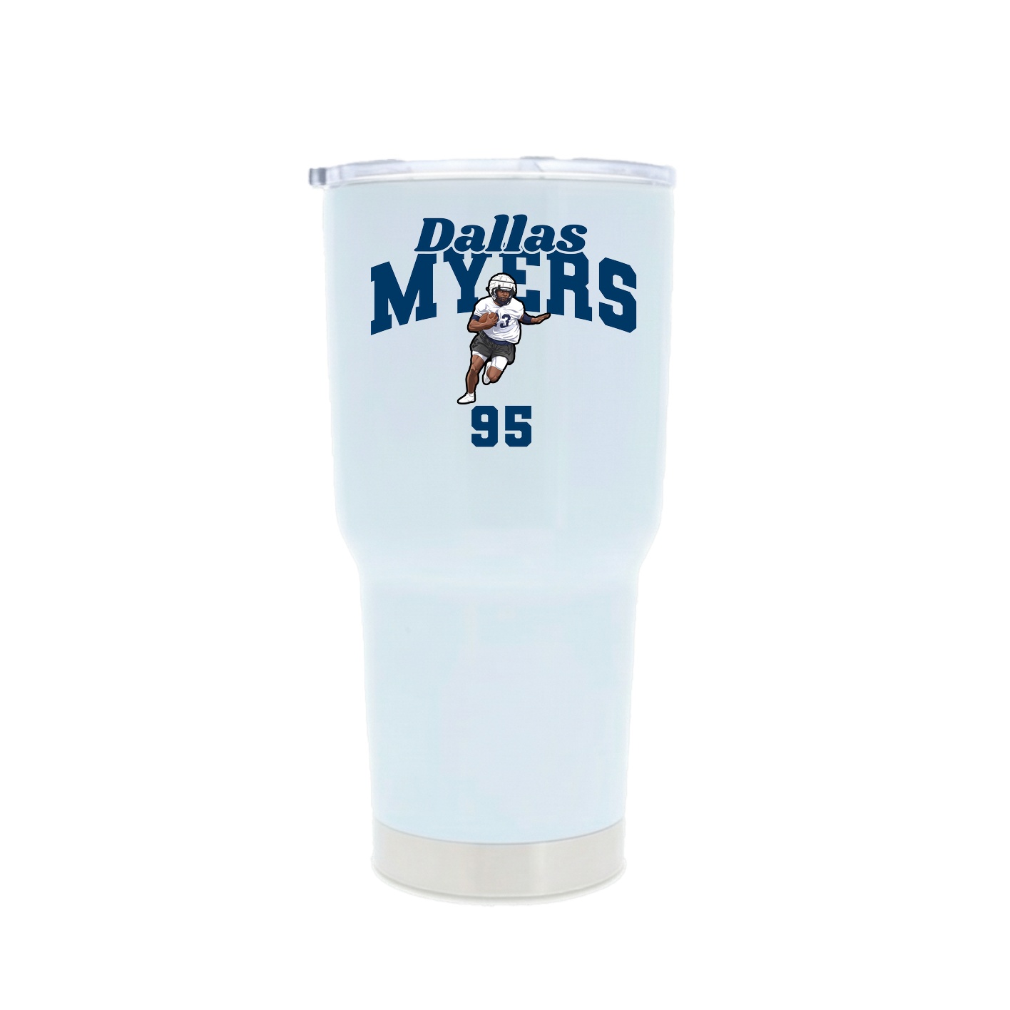 30oz Stainless Steel Tumbler — Signature Arch in White